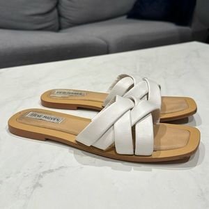 Steve Madden Haldy Sandals, white 8.5